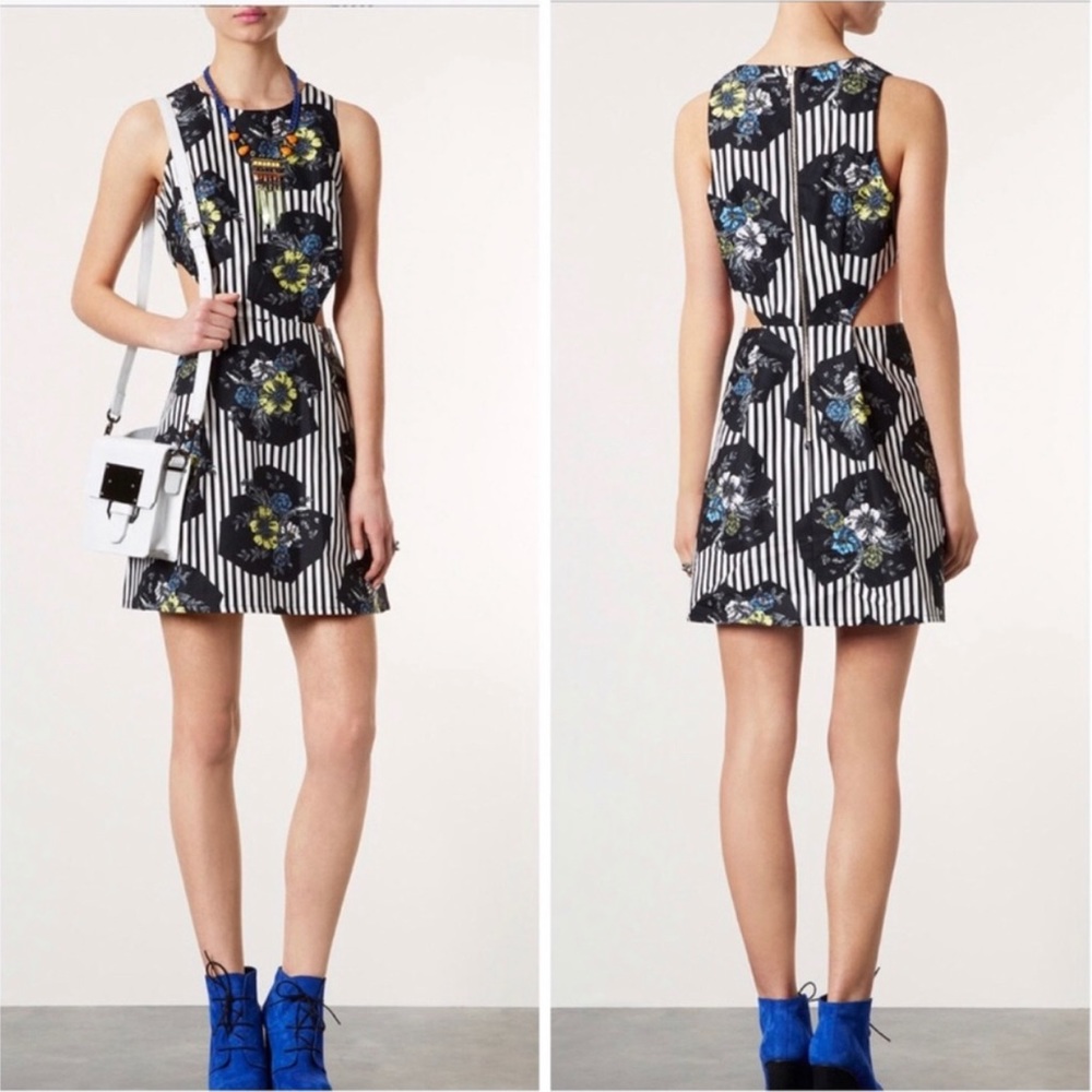 Topshop cut out skater dress